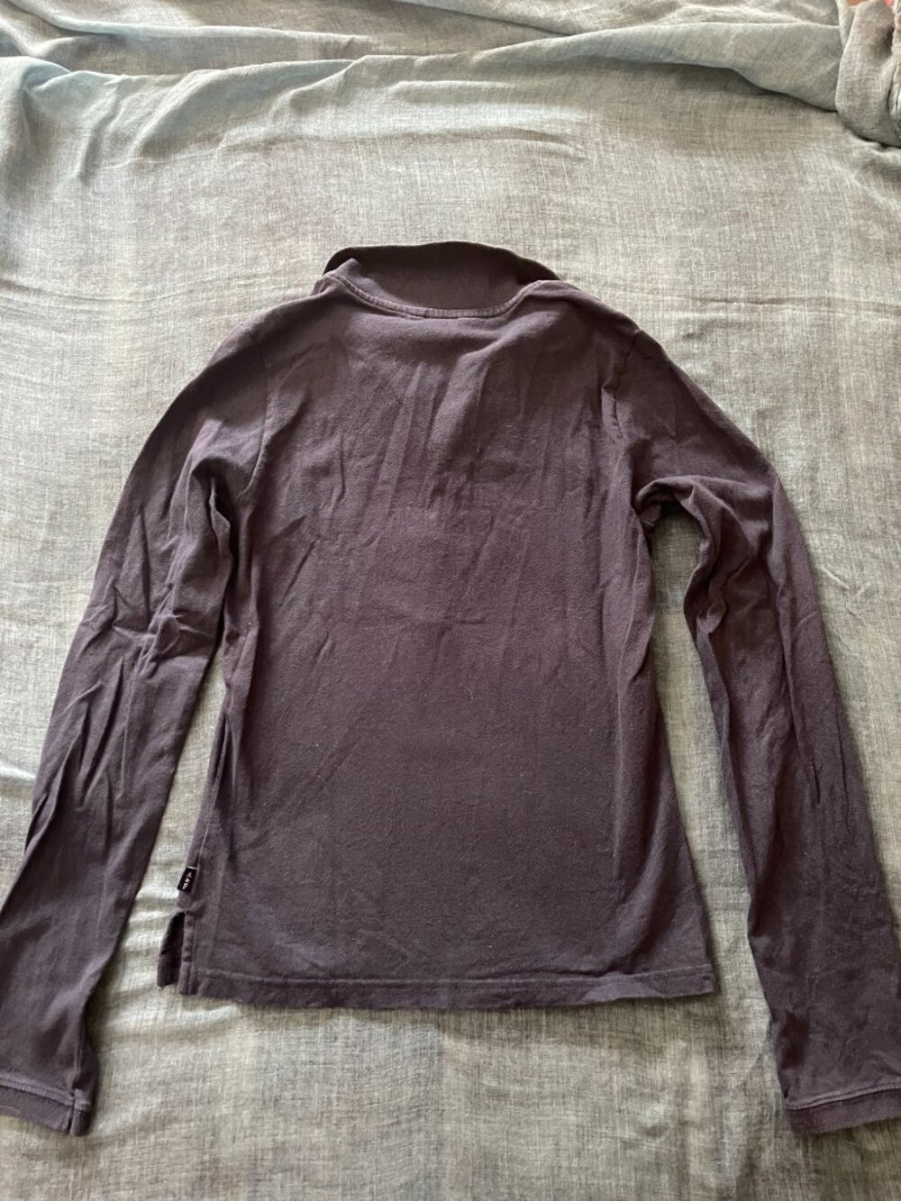 CUTE Y2K Abercrombie & Fitch Polo Long Sleeves Navy Small - Picture 5 of 5